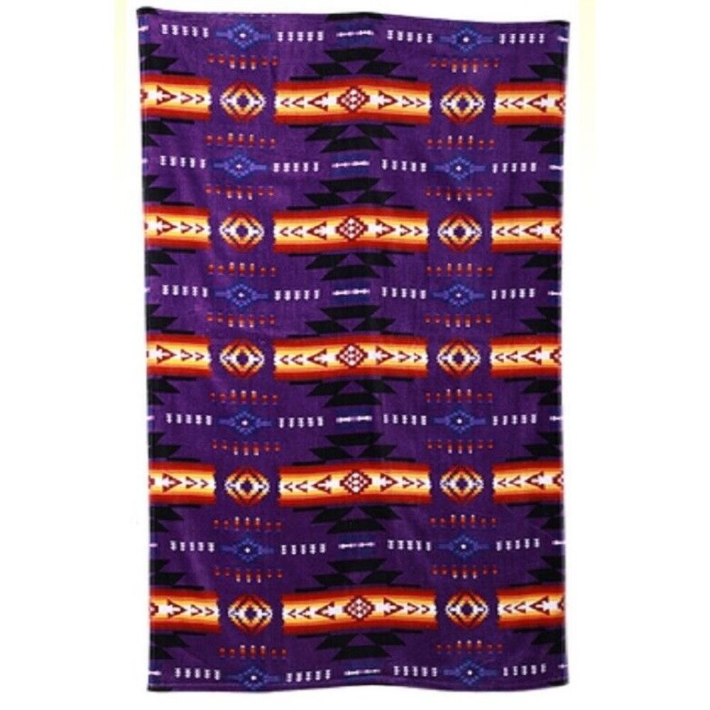 New Purple Oversized Native Southwest Bath Beach Pool Gift Towel Aztec Navajo